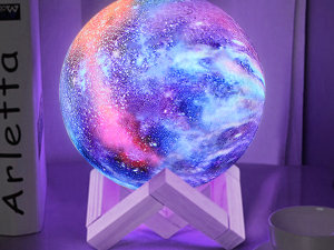 LED 야간 조명 3D 프린팅 충전식 색상 변경 터치 어린이용 야간 조명 달빛 램프